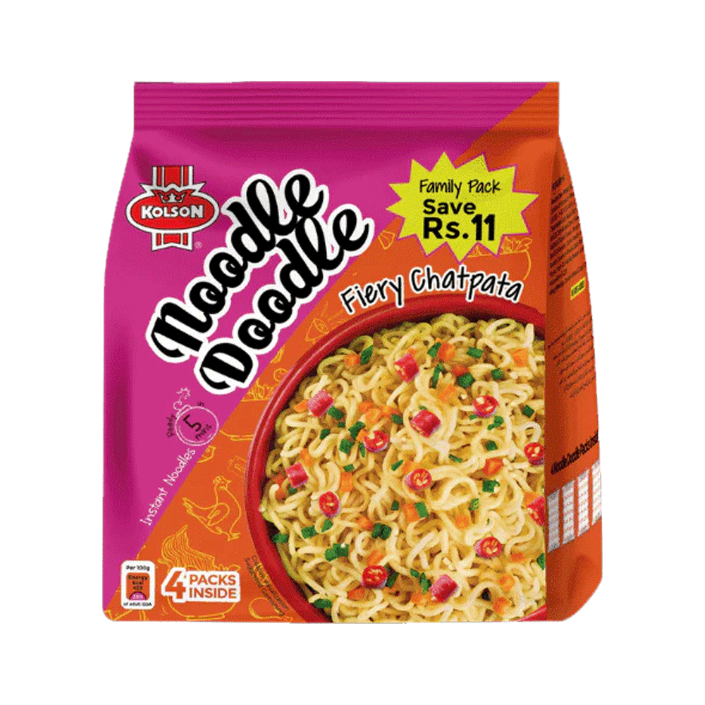 Kolson Fiery Chatpata Noodles Family Pack 4s