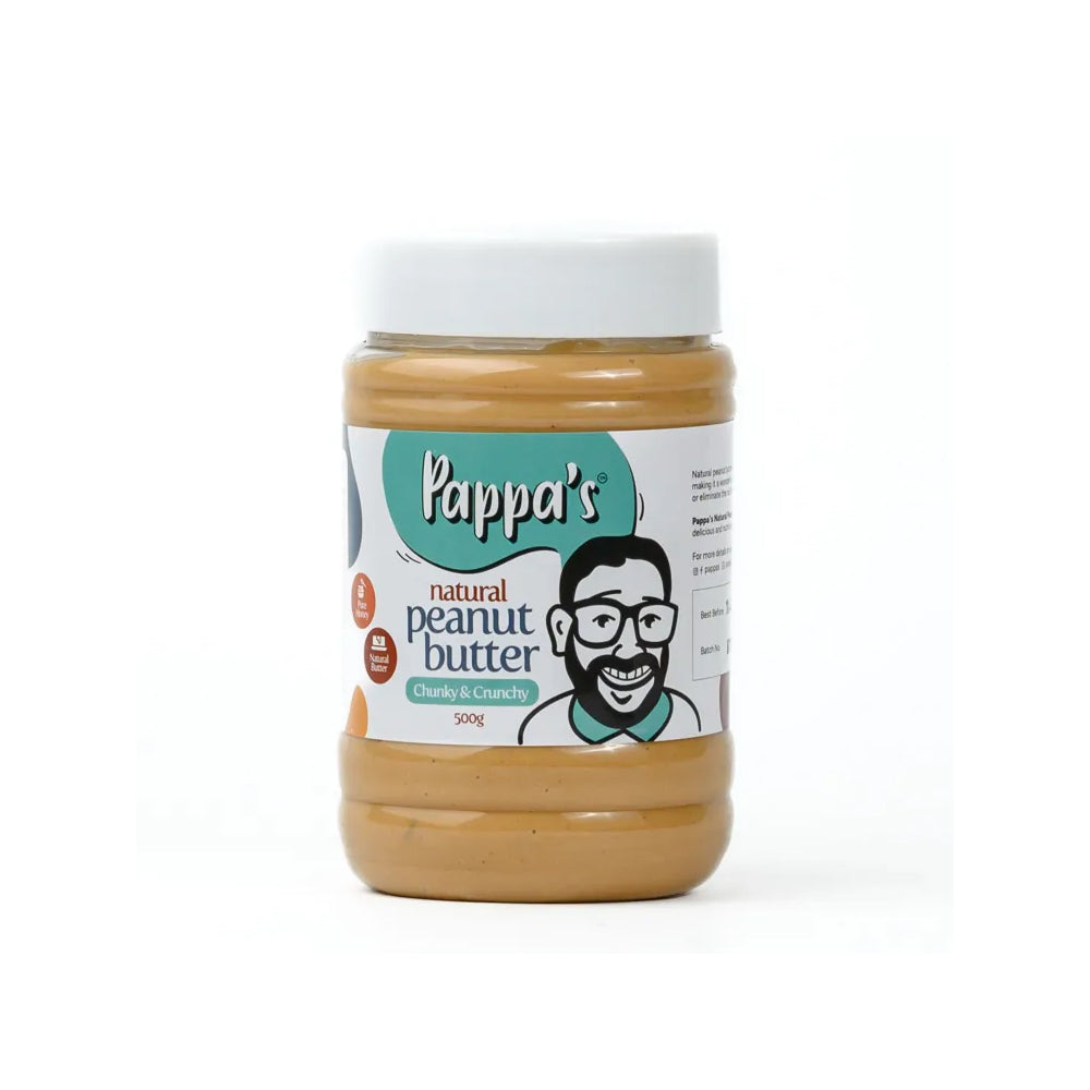 Pappa's Natural Peanut Butter Chunky & Crunchy 300g