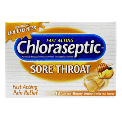 Chloraseptic Sore Throat Honey Lemon Lozenges 18s