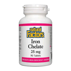 Natural Factors Iron Chelate 25mg Tablets 90s