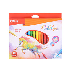 Deli Colored Felt Pen 18s C100 10