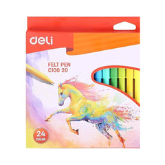 Deli Colored Felt Pen 24s C100 20