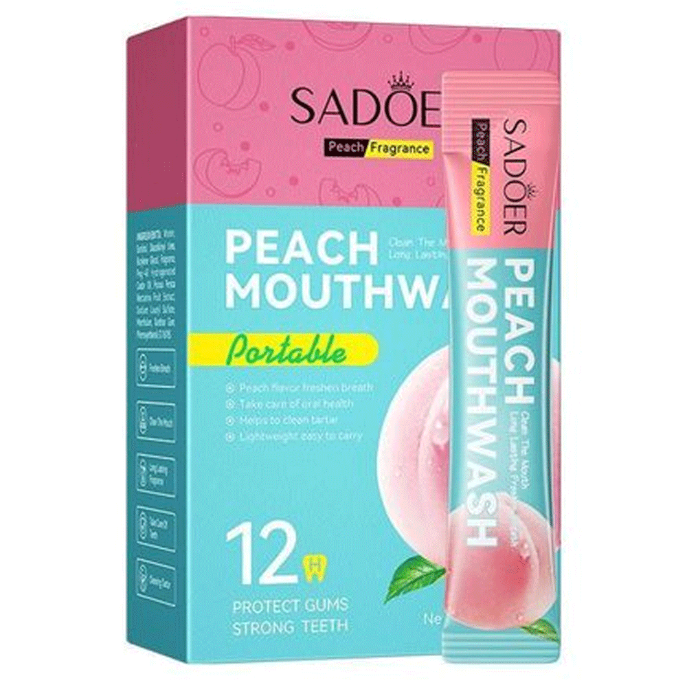 Sadoer Peach Portable Mouth Wash Box