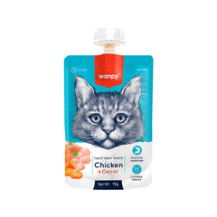Wanpy Meat Paste Chicken & Carrot Cat Food 90g