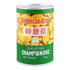 American Green Mushrooms Pieces Tin 380g