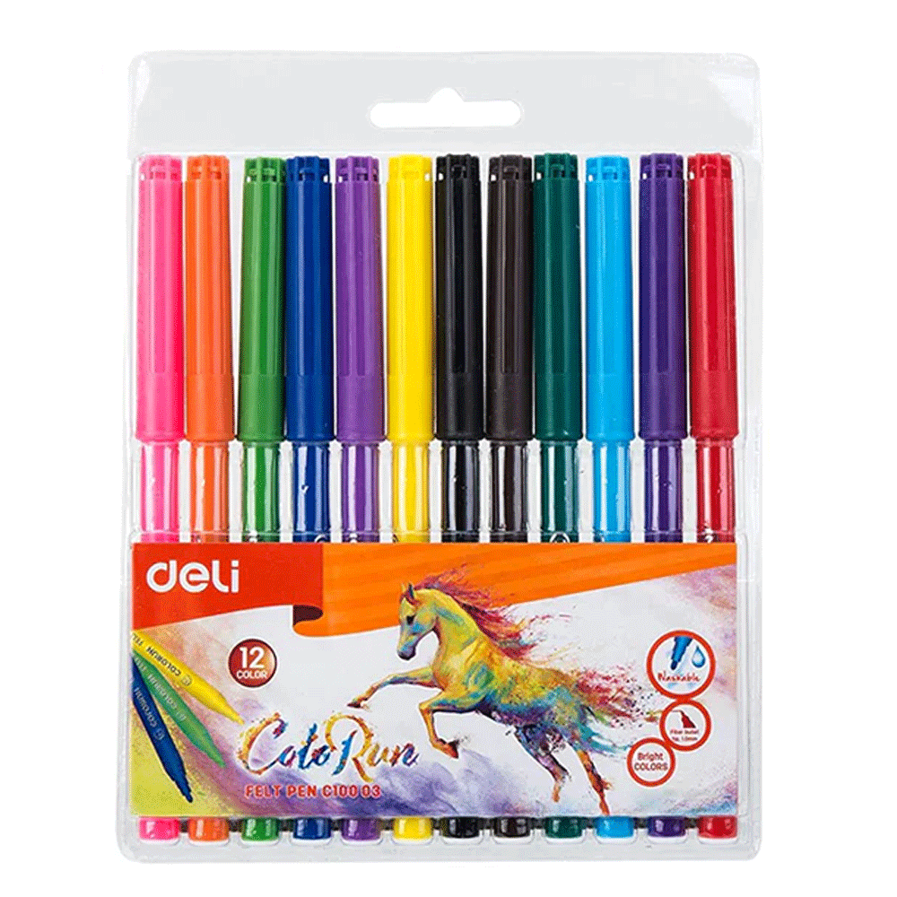 Deli Felt Pen Colour 10003