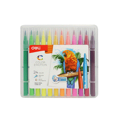 Deli Color Emotion Felt Pen 24s