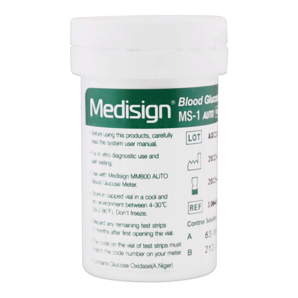 Medisign Blood Glucose Test Strip Ms-1