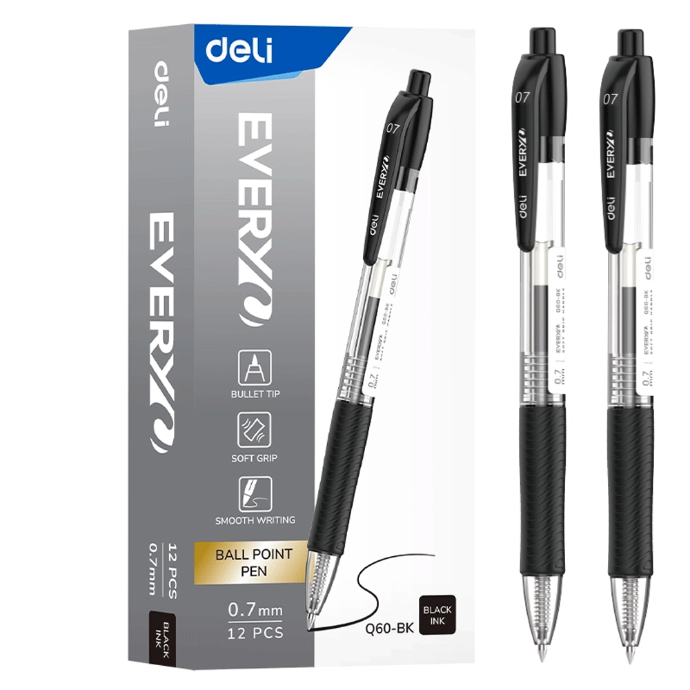 Deli Every Ball Point Pen Q60-BK