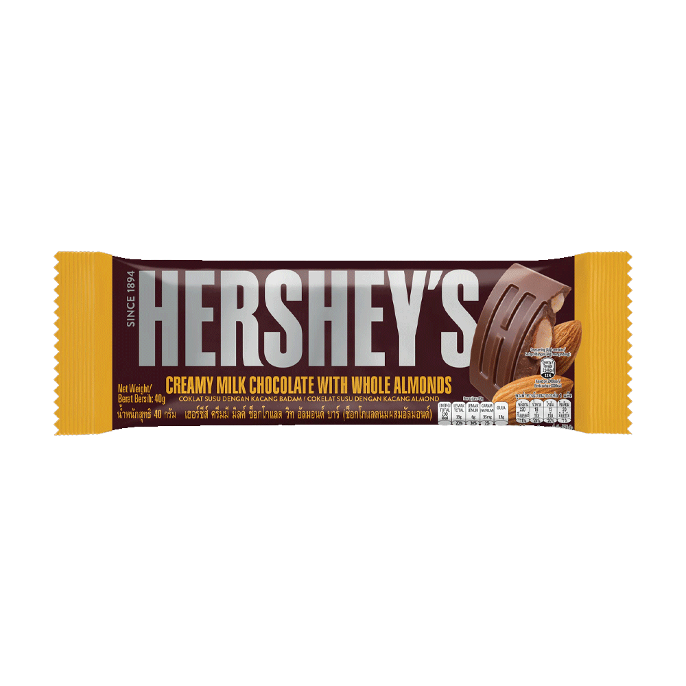 Hershey’s Creamy Milk Chocolate with Whole Almonds 40g