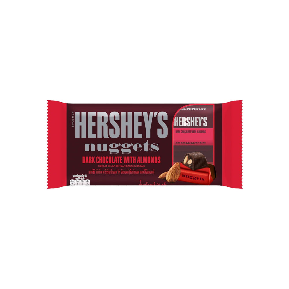 Hersheys Nuggets Dark Chocolate With Almonds 56g
