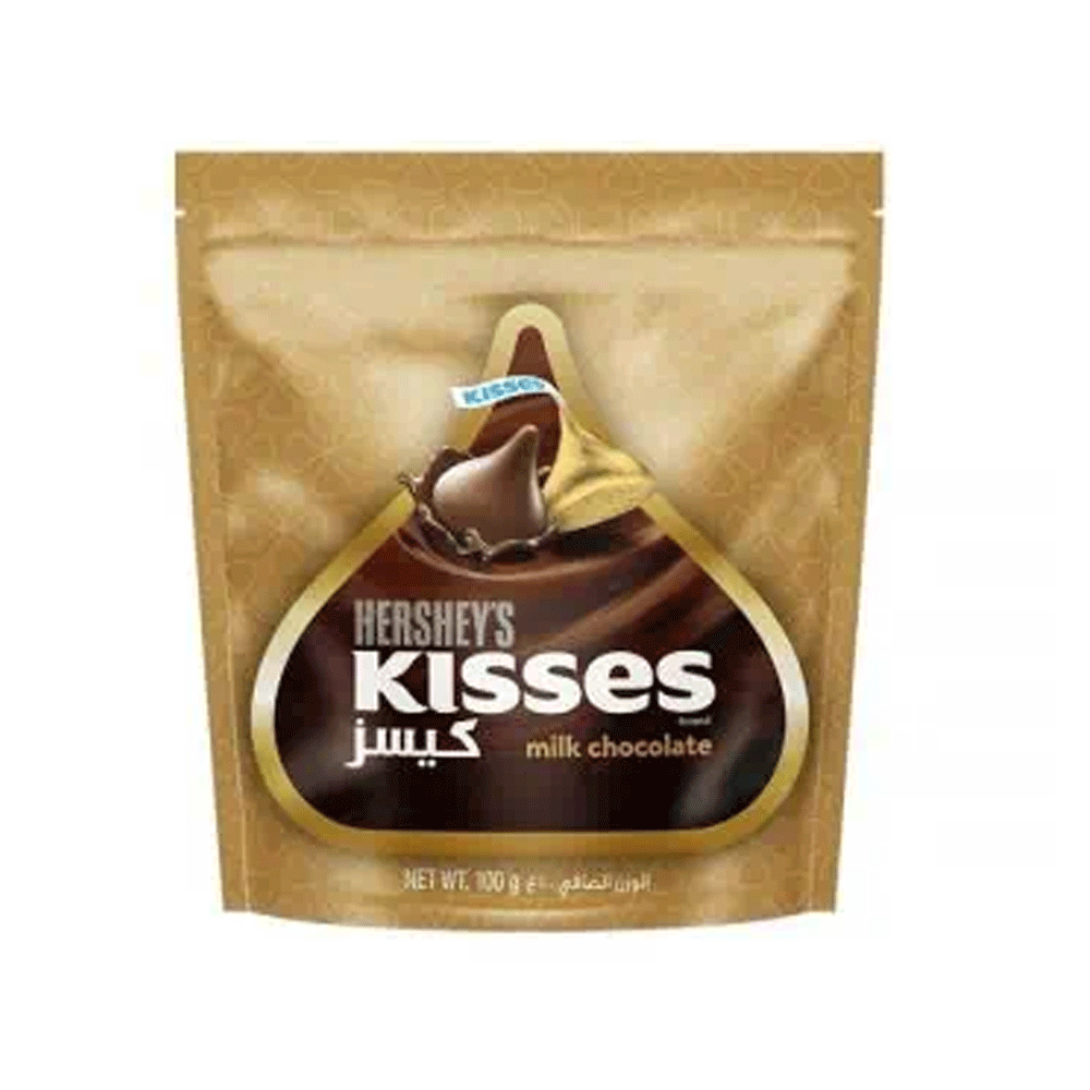 Hersheys Kisses Milk Chocolate Pouch 100g