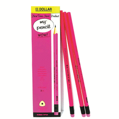 Dollar My Pencil Rubber Tipped Wow 2hb