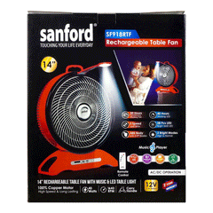 Sanford Rechargeable Table Fan Sf918rtf