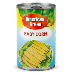 American Green Baby Corn 400g Tin