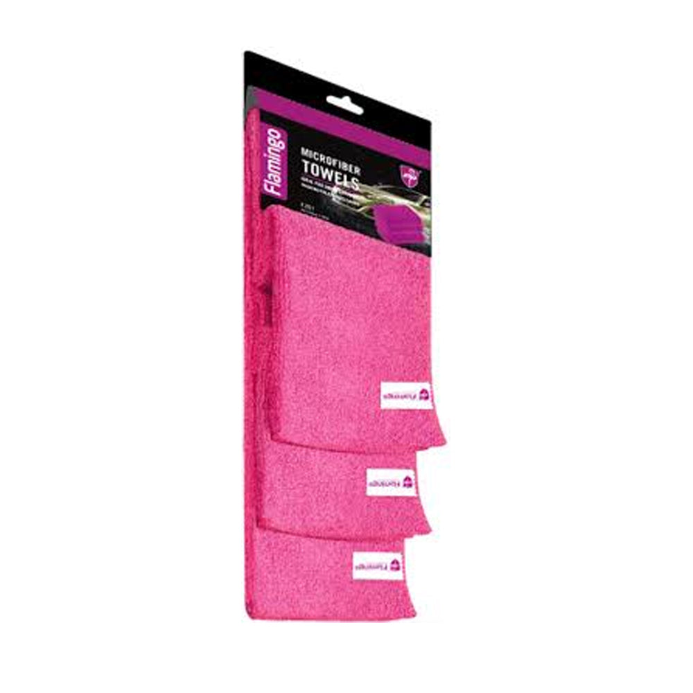 Flamingo Microfiber Towels 3pcs