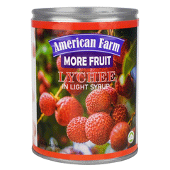 American Farm Lychee In Light Syrup Tin 565g
