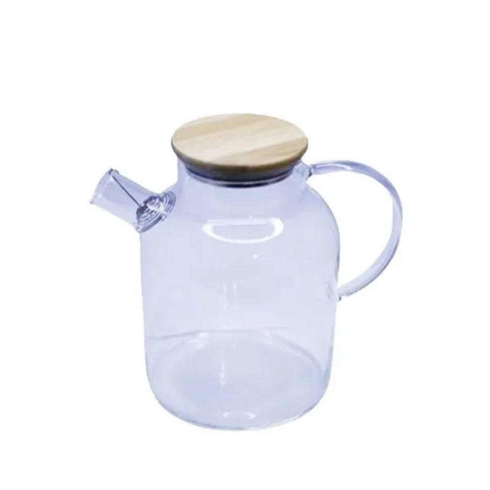 Tea & Pot Glass Kettle Wood Top 1800ml Bg45028