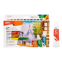 Deli Acrylic Paint 12s C12-12