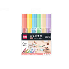 Deli Acrylic Markers 6s S582