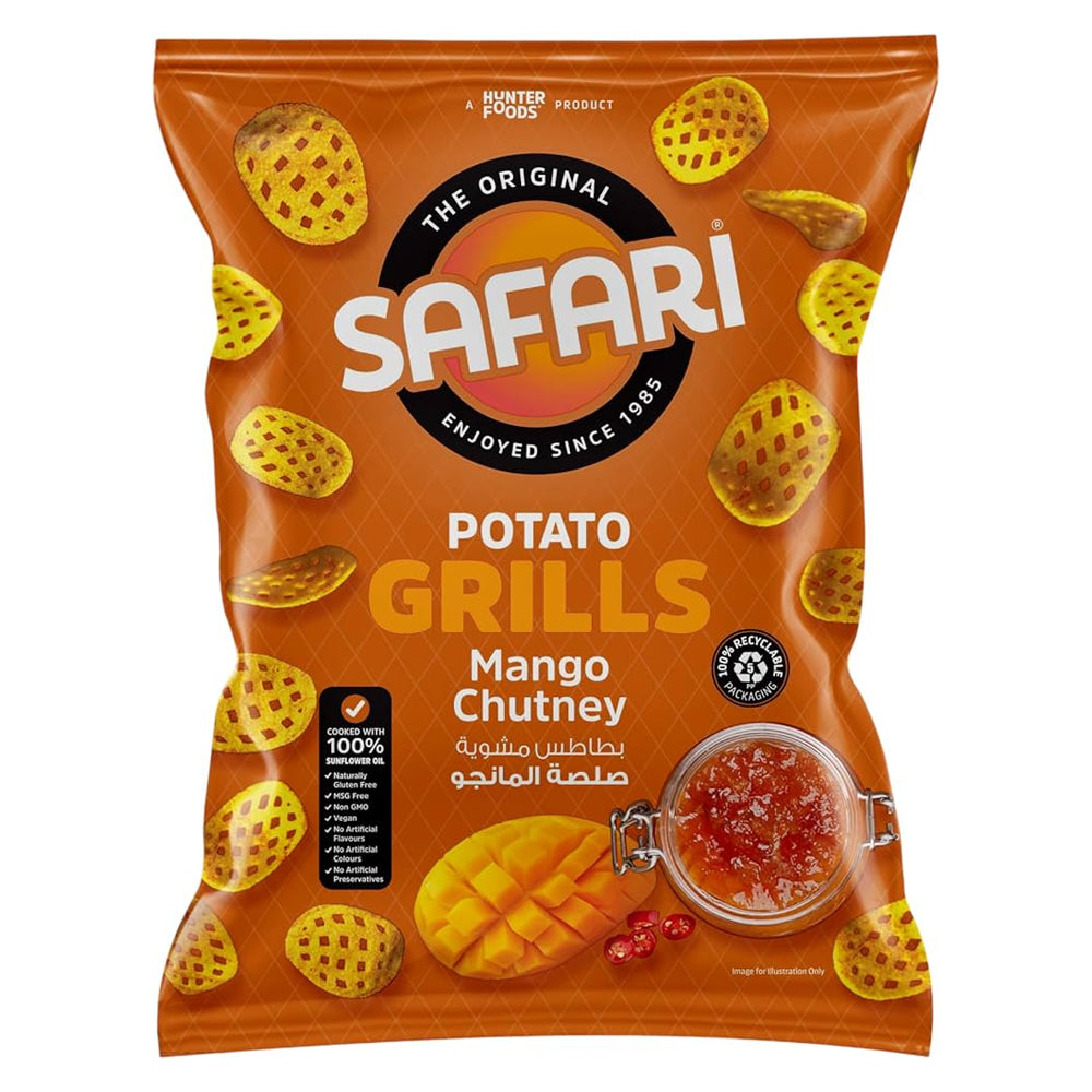 Safari Potato Grills – Mango Chutney Chips 125g