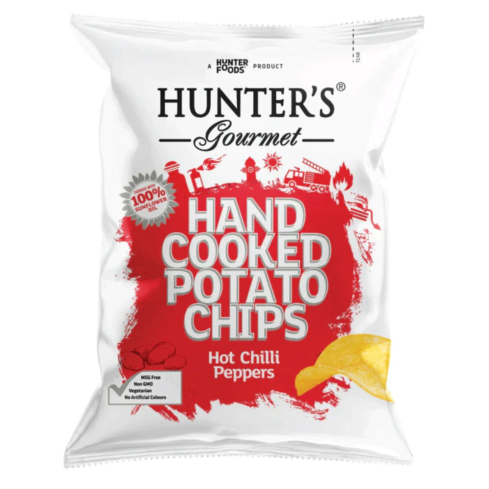 Hunter's Hot Chilli Peppers Chips 125g
