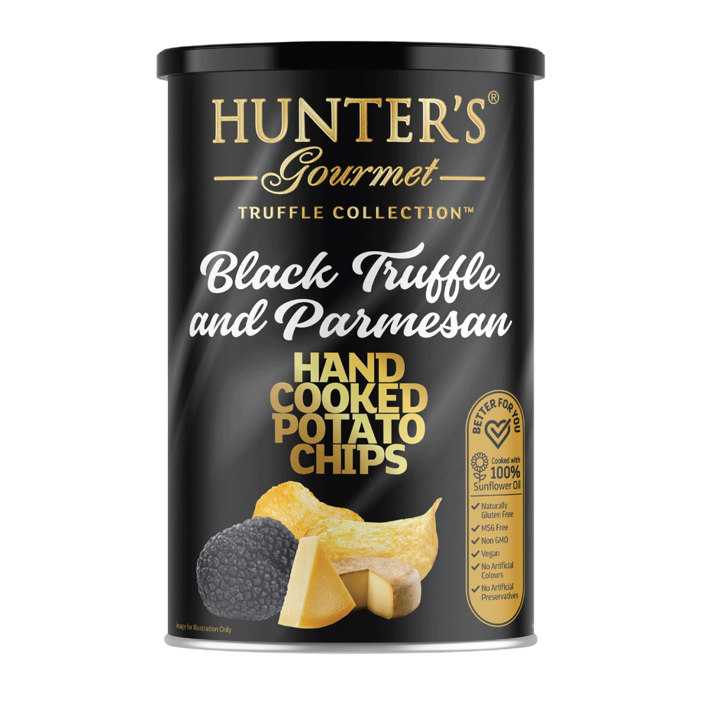 Hunter's Black Truffle And Parmesan Potato Chips 150g