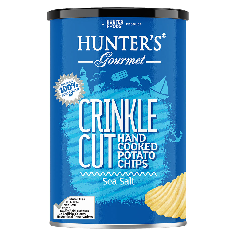 Hunter’s Gourmet Crinkle Cut Chips Sea Salt 140g