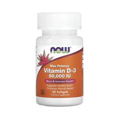 Now Vitamin D-3 50000iu Softgels 50s