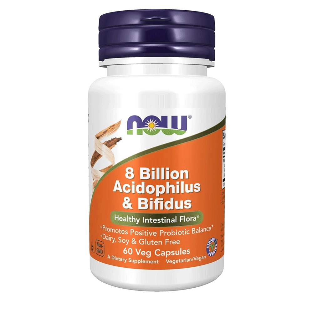Now 8 Billion Acidophilus Bifidus 60 Cap