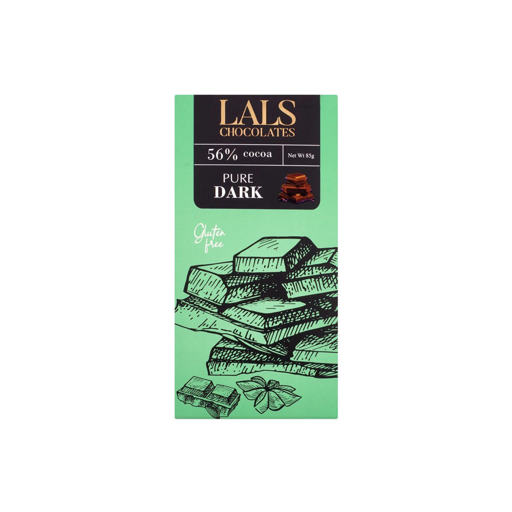 Lals Pure Dark 56% Chocolate 85g