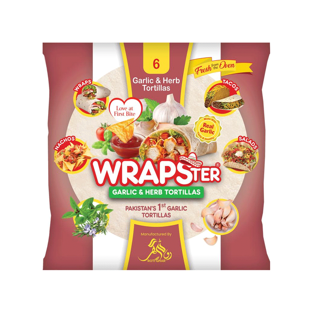 Wrapster Garlic & Hern Tortillas Wrap 6pcs