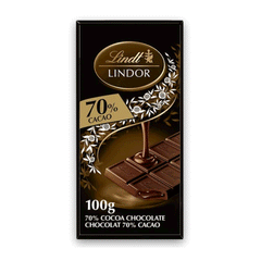 Lindt Lindor Extra Dark Chocolate 70% Cacao 100g