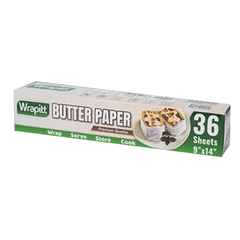 Wrapitt Butter Paper 36 Sheets 9x14