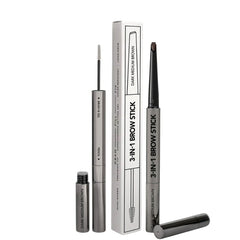 Zero Makeup Lip Brow Stick 3 In 1 Dark Medium Brown 0.8g