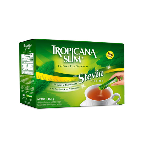 Tropicana Slim Stevia Sweetener 100 Sticks