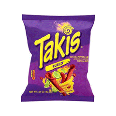 Takis Fuego Hot Chilli Pepper & Lime Tortilla Chips 92.3g