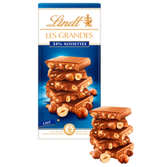 Lindt Les Grandes 34% Noisettes Lait 150g