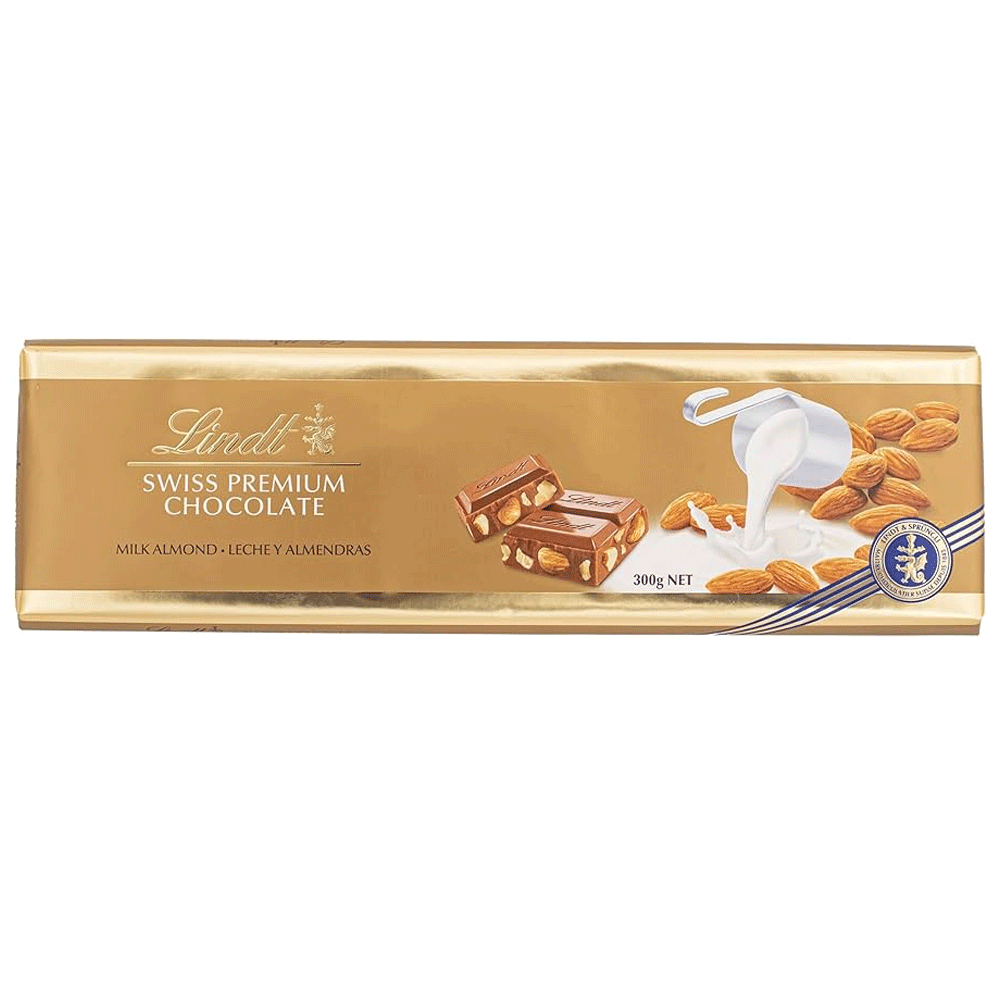 Lindt Swiss Premium Chocolate Milk Almond 300g