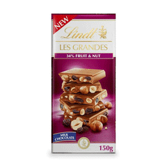Lindt Les Grandes 34% Fruit & Nut Milk Chocolate 150g
