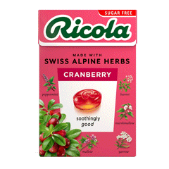Ricola Swiss Alpine Herbs Sugar Free Cranberry 17g