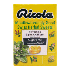 Ricola Refreshing Lemon Mint Sugar Free Swiss Herbal Drops 45g