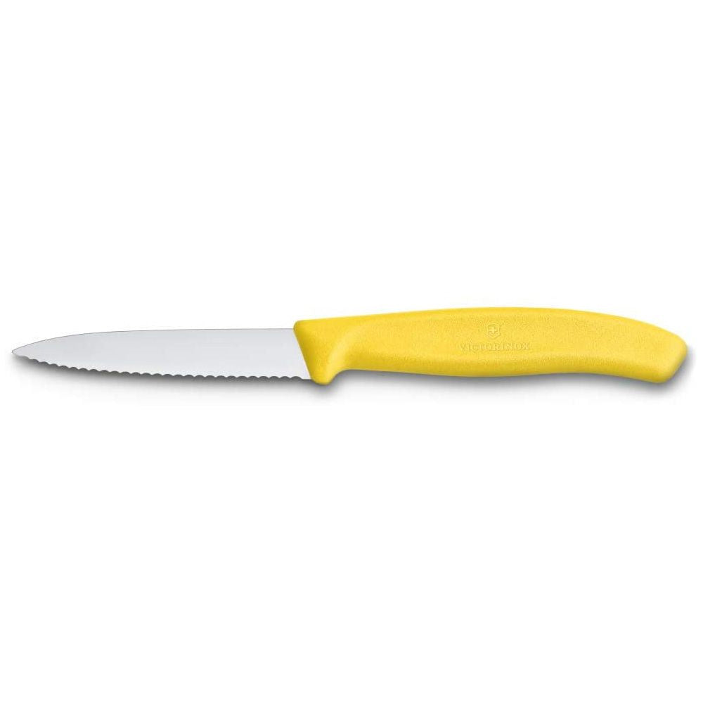 Victorinox Yellow Wavy Knife 6.7636.L118