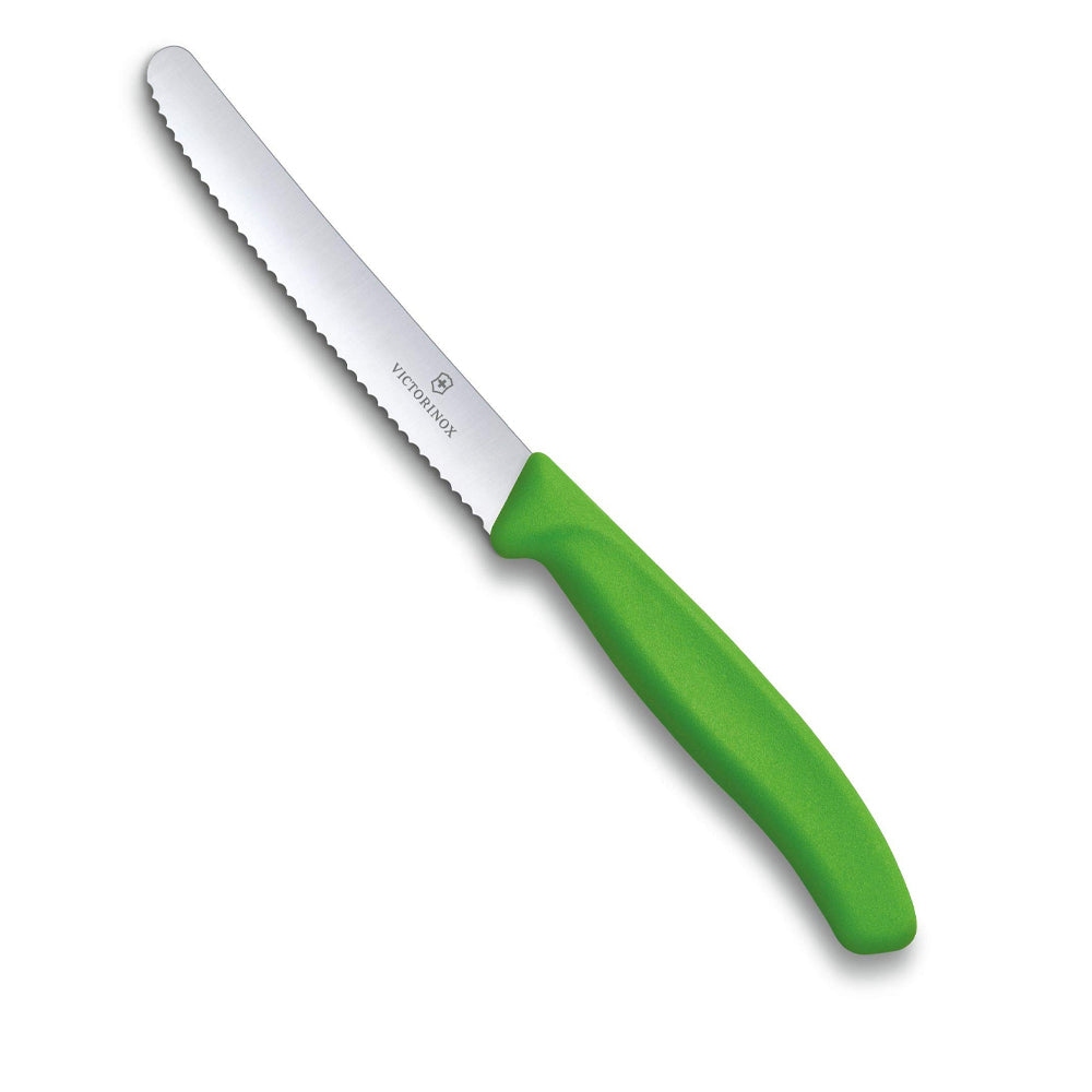 Victorinox Green Wavy Knife 6.7836.L114
