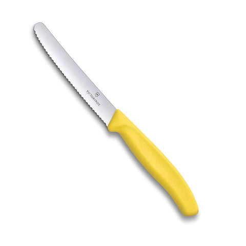 Victorinox Yellow Wavy Knife 6.7836.L118