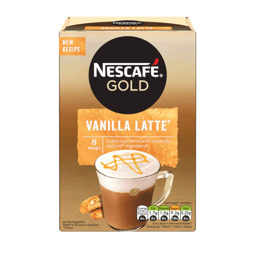 Nescafe Gold Vanilla Latte Coffee 148g