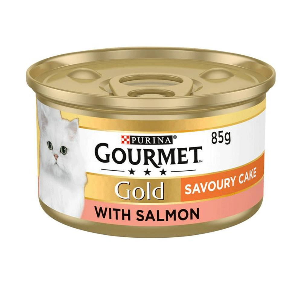 Gourmet Cat Food Gold Savoury Cake Salmon 85g