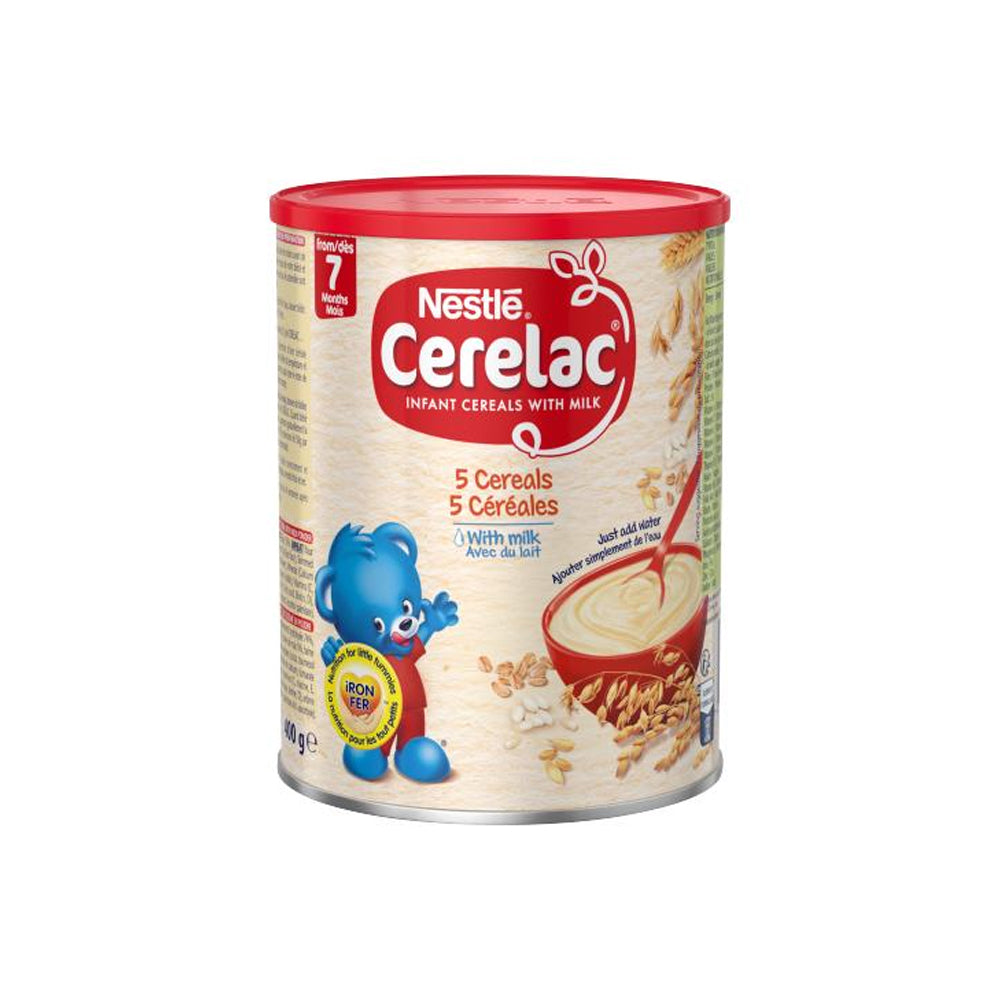 Nestle Cerelac 5 Cereals With Milk Tin 400g