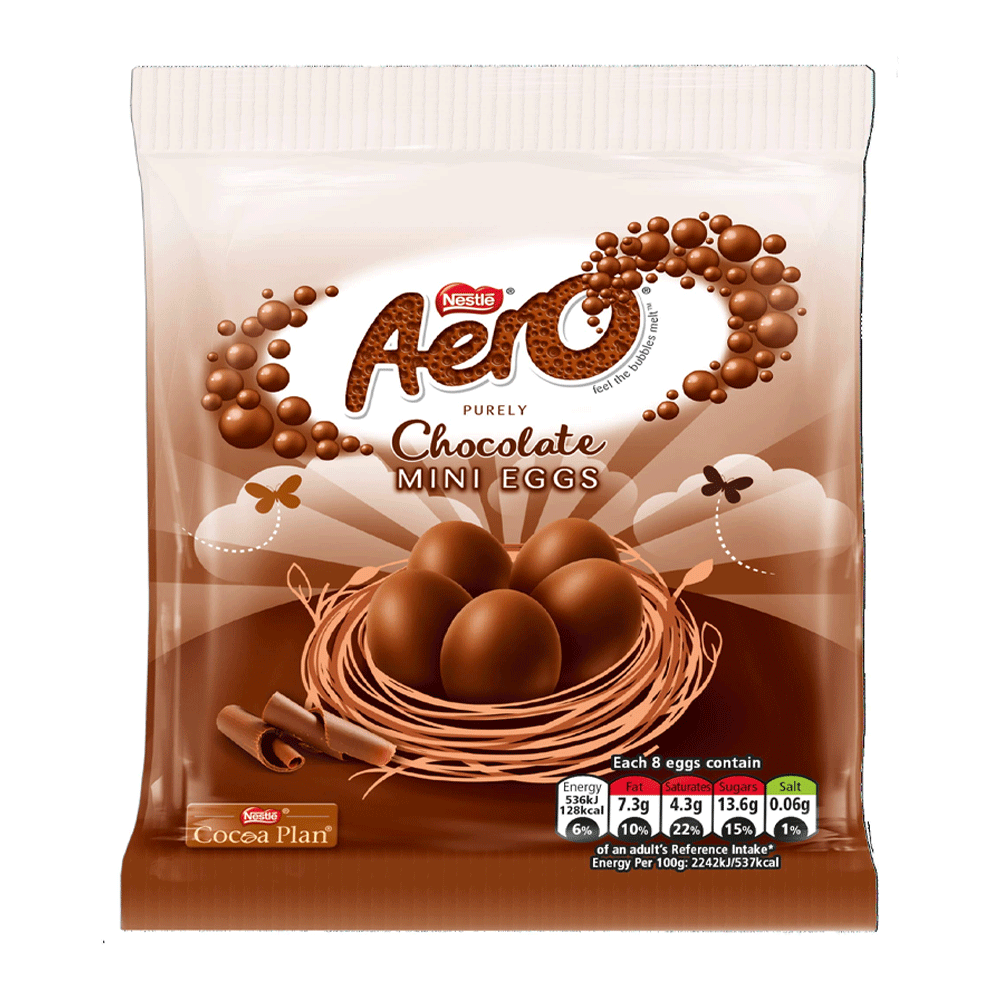 Nestle Aero Mini Eggs Chocolate Pouch 70g