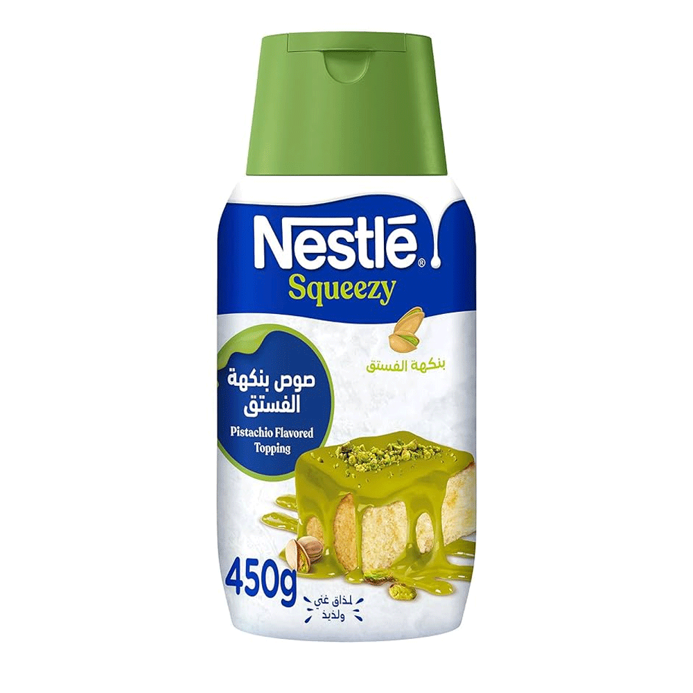 Nestle Squeezy Pistachio Flavoured Topping 450g